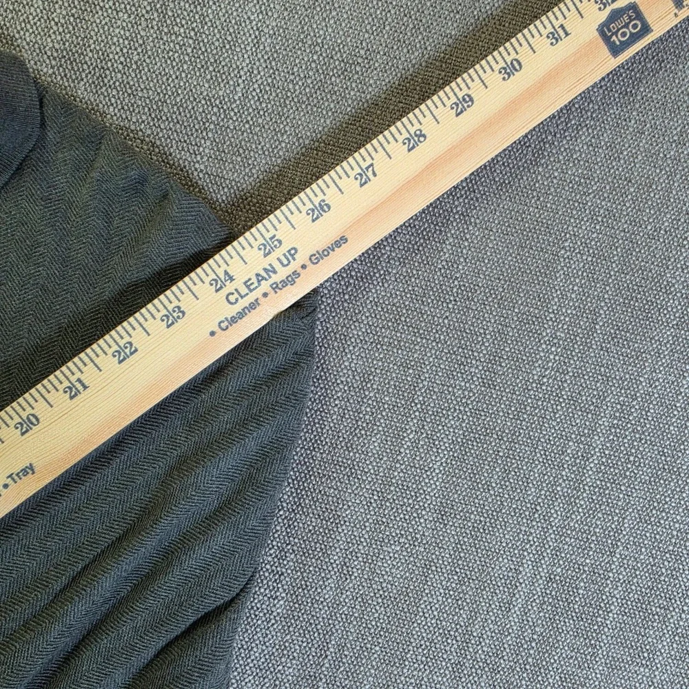 Polo Ralph Lauren Polo Shirt Mens XL Grey Herringbone L/S Cotton‎ Classic